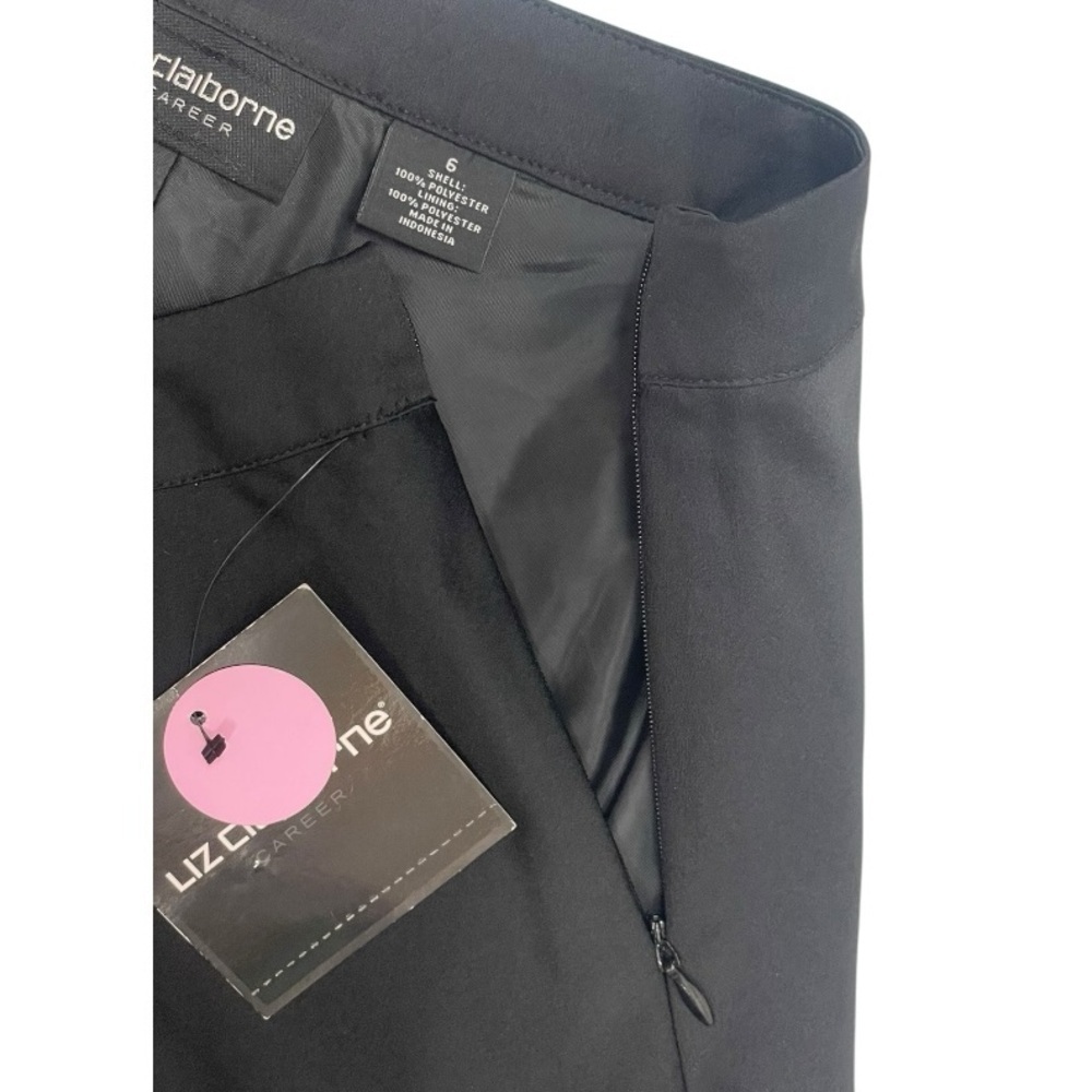 Liz Claiborne CAREER Elegant Black Skirt Size: 6 - Picture 4 of 6